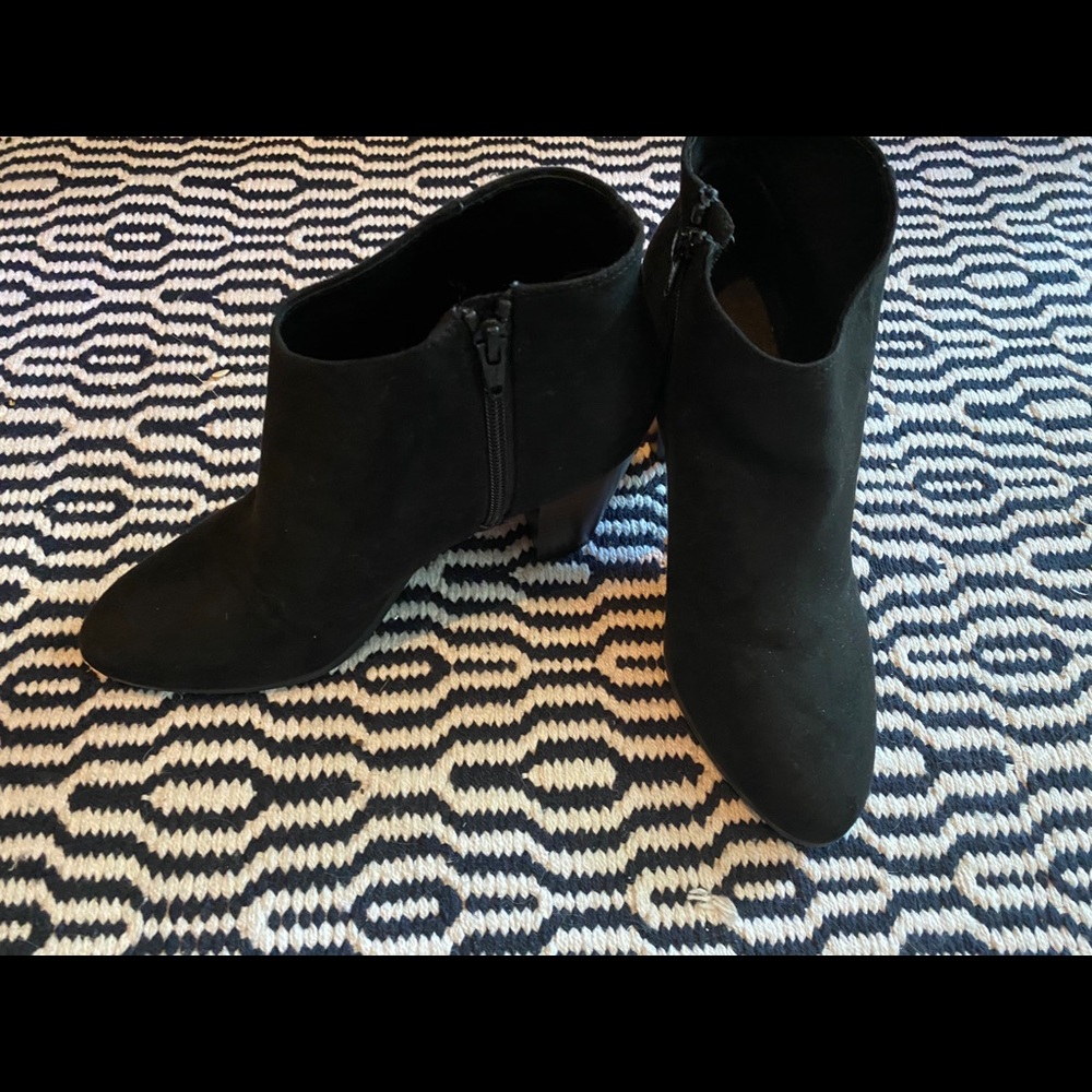 Old Navy Faux-suede high heeled booties